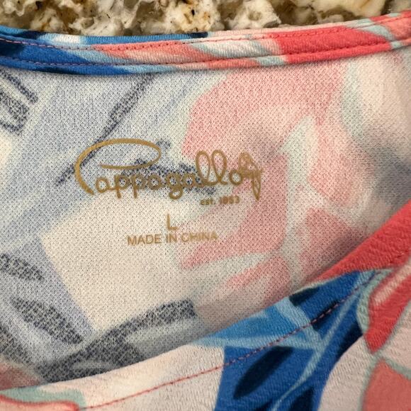 NWT Pappagallo Girls' Pink, Blue &White Floral Flutter Sleeve Dress - L (10/12) - Picture 9 of 10